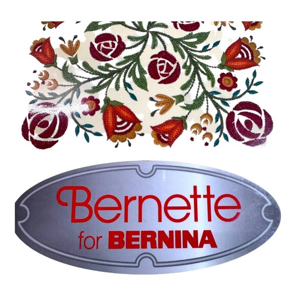 Bernette For Bernina No.45 Embroidery Design Booklet & CD Floral Patterns Rose - Picture 2 of 7